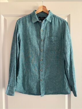 Linen cotton button down shirt